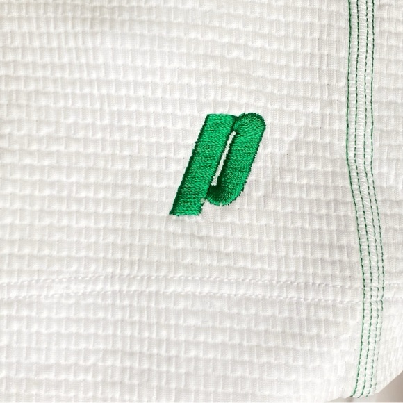 PRINCE VS REIGNING CHAMP WHITE GREEN DRAWSTRING SHORTS - Picture 5 of 10